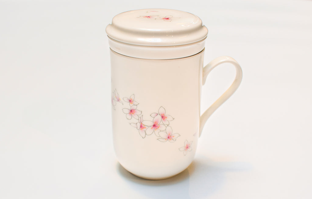 Porcelain Infuser Cup (Flower Design)