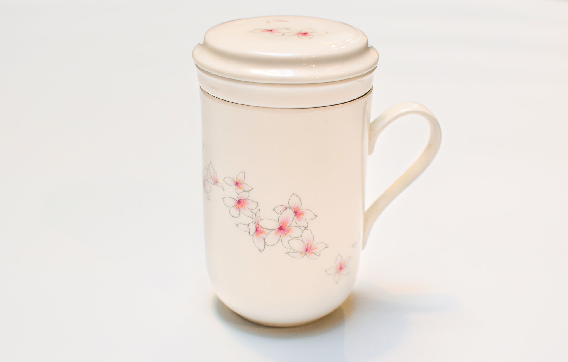 Porcelain Infuser Cup (Flower Design)