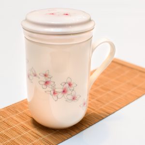 Porcelain Infuser Cup (Flower Design)