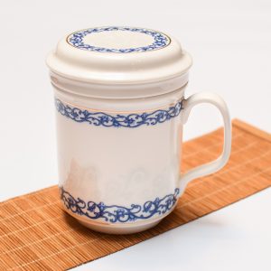 Porcelain Infuser Cup (With Ivy Design)