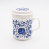 Porcelain Infuser Cup With Chinese Flower Design (Big) 3 Big Porcelain Infuser Cup Chinese Flower Design 1 1 Porcelain Infuser Cup With Chinese Flower Design (Big)