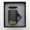 Zen Style Ceramic Tea Infuser Cup (Black) 4 Zen Style Ceramic tea infuser cup 8 Zen Style Ceramic Tea Infuser Cup (Black)