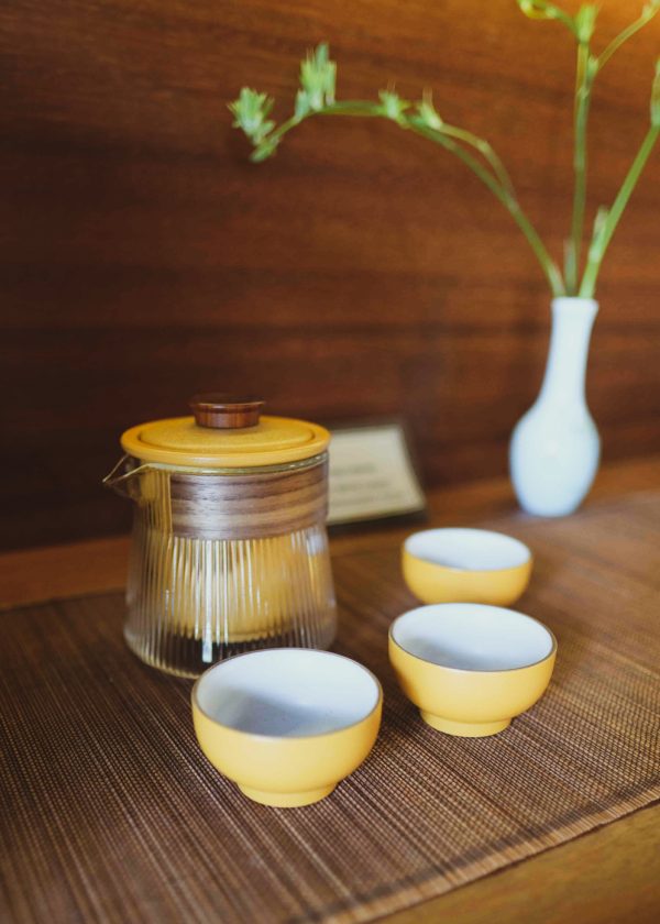 Fluted Glass Travel Tea Set Tea Chapter