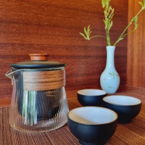 Fluted Glass Travel Tea Set 2 TravelSetGlass06 Fluted Glass Travel Tea Set